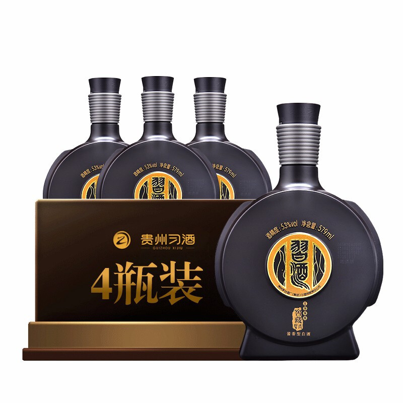 酒厂直供习酒窖藏1988雅致版53度579ml4瓶加量整箱装酱香型视频
