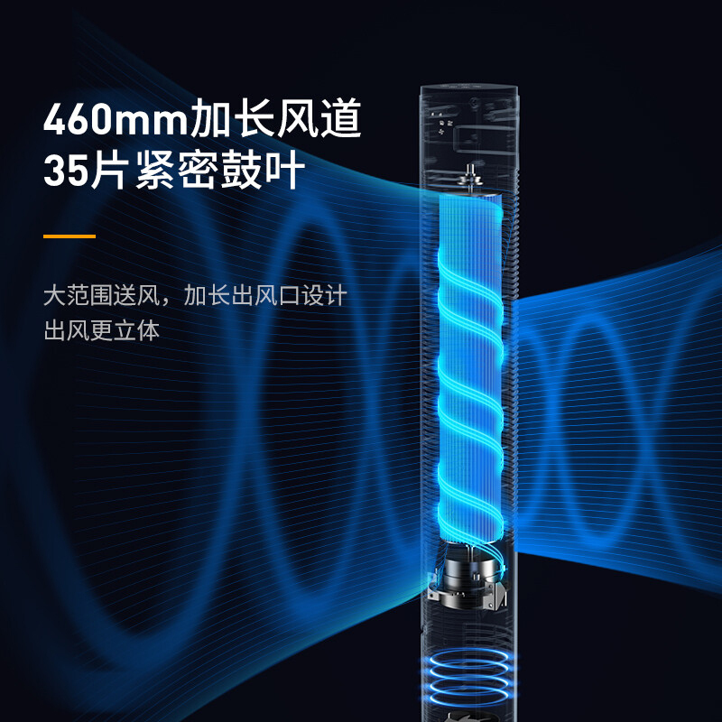 海尔(haier)电风扇家用塔扇遥控定时落地扇轻音摇头办公室无叶风扇空气循环驱蚊扇卧室风扇升级遥控灭蚊款FZY1101A高清大图