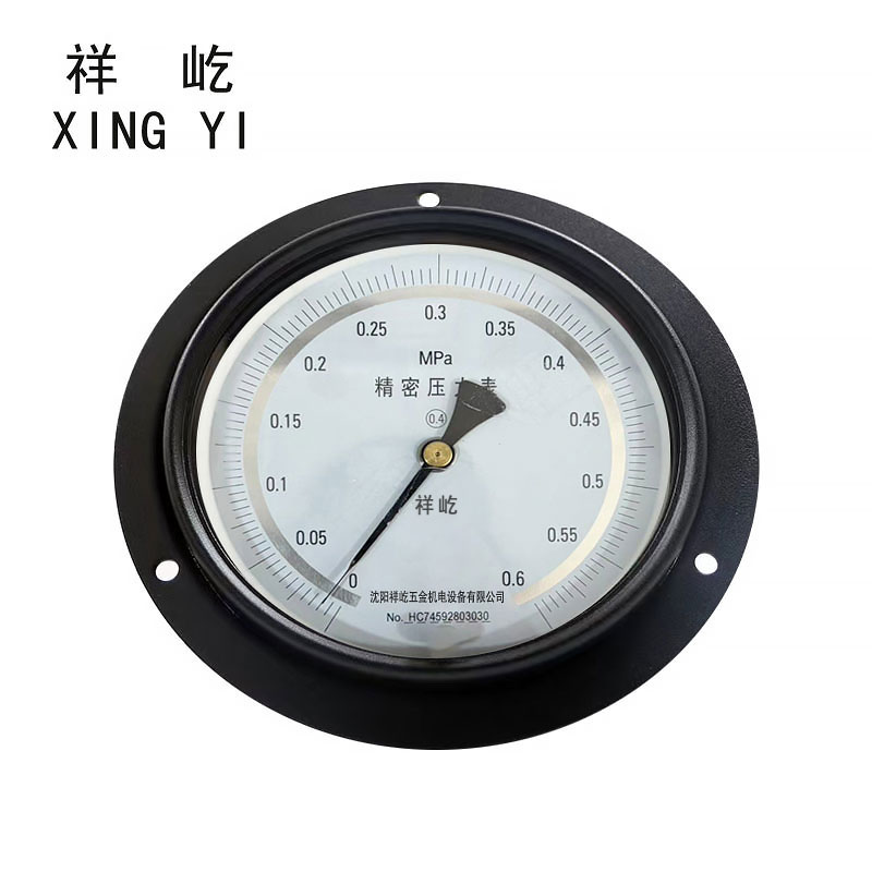 祥屹+精密压力表轴向带边检测定制型+YB150ZT+0.4级 +块 0.4级0-1200Kpa