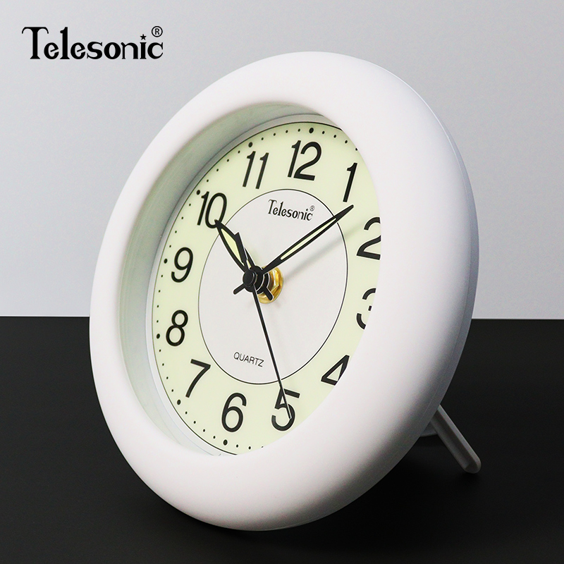 天王星(Telesonic)夜光台钟现代挂座两用挂钟浴室防水时钟表创意个性桌面钟
