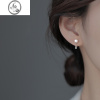 JiMis999珍珠耳钉女银银小众设计感高级养耳洞耳饰2022年新款潮耳环