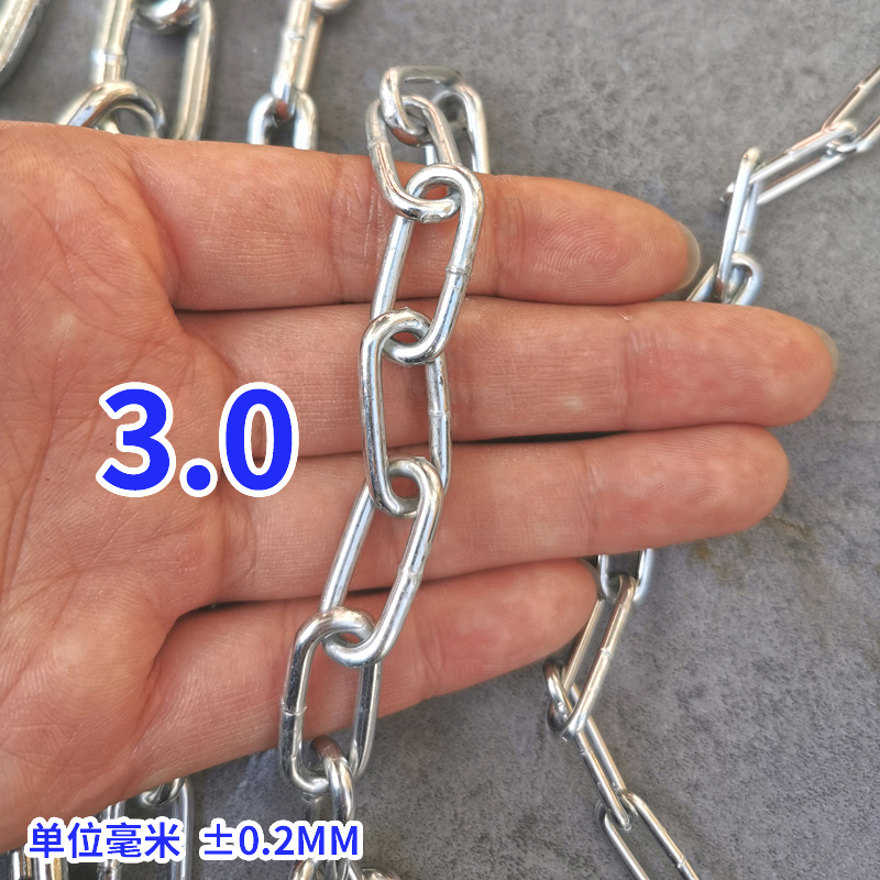 美瑞欧 镀锌铁链子防盗加粗焊接铁链条锁吊链 3mm整袋25KG约150米(单位:袋)