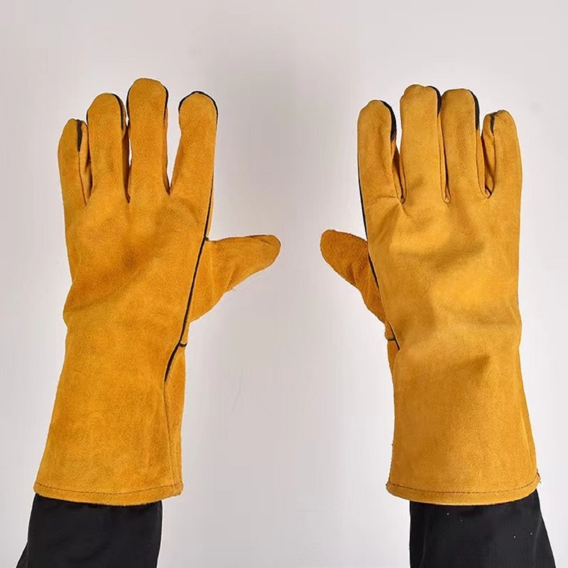 路安保电焊手套电焊工牛皮手套副