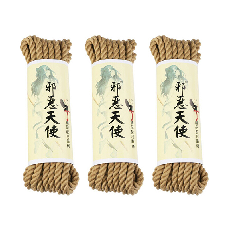 云曼(Yunman) 麻绳sm加绳捆绑绳子调教专用8mm紧缚龟甲驷马反手缚情趣用品 5米(3根装)
