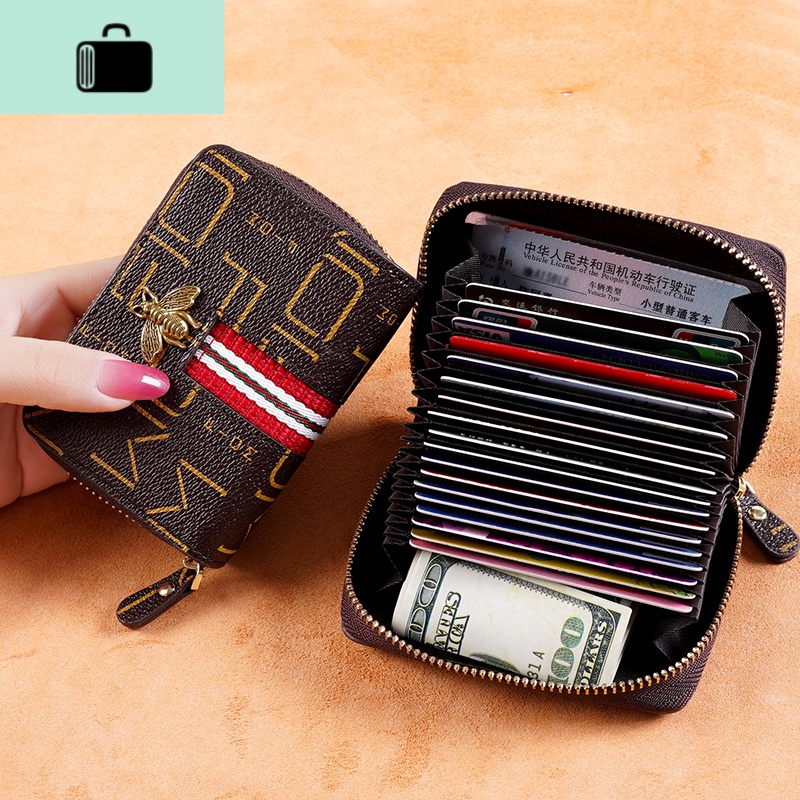 卡包女士小巧欧美新款多卡位防消磁大容量精致高档驾驶证卡套女潮NEW LAKE女士钱包/卡包