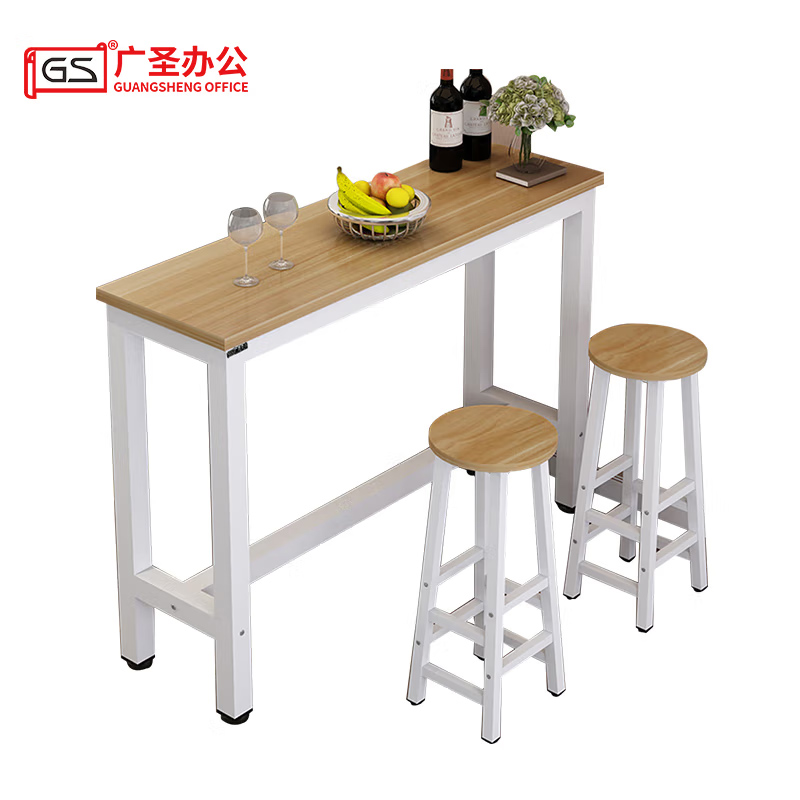 GS广圣 吧台桌餐桌长条桌高脚桌椅1桌2凳 CB19122 套