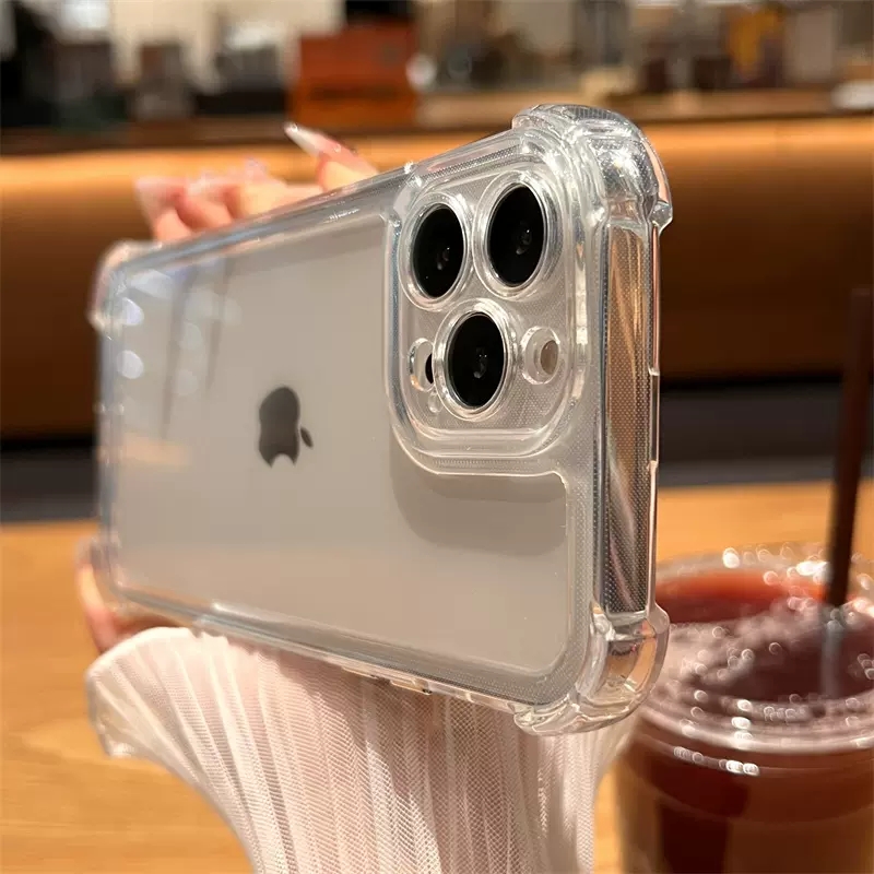 安美宝 透明四角防摔苹果15手机壳新款iphone14promax保护14plus壳13套12镜头11防摔ProMax壳高清大图