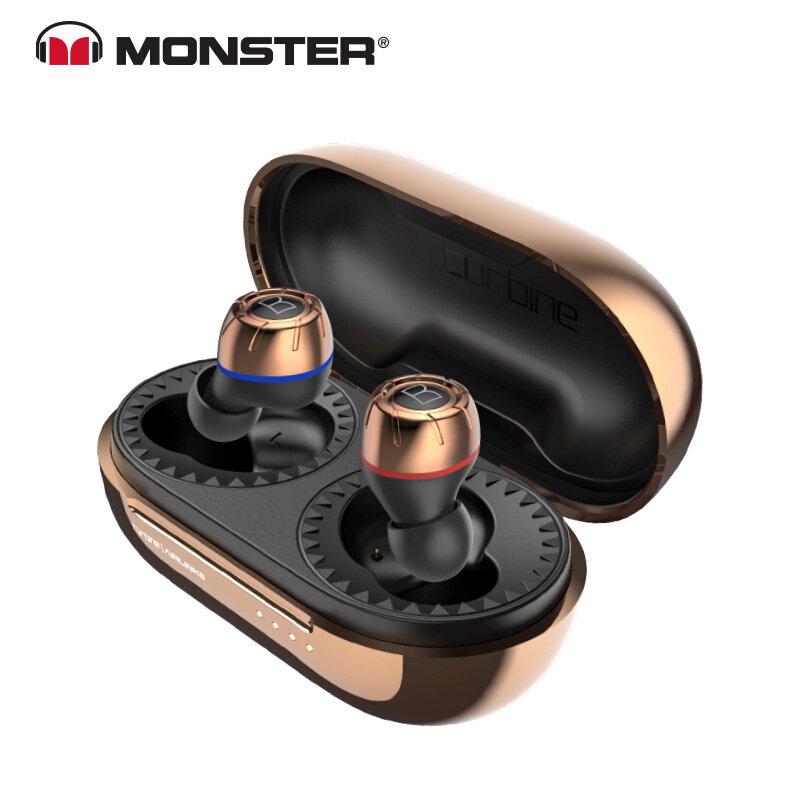MONSTER/魔声蓝牙耳机Turbine Airlinks 涡轮耳机铜色