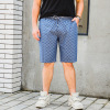梵克公牛男士哈伦裤休闲男加大码 2020时尚帅气大裤衩男夏季胖子加肥200斤胖人5宽松显瘦裤 蓝色