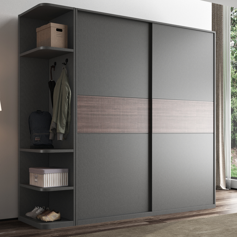 拍就送100元木月衣柜北欧推拉门衣柜现代简约移门衣橱推门经济型板式