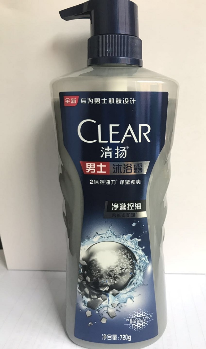 清扬(CLEAR) 男士沐浴露2倍控油力净澈劲爽净澈控油(含冰河矿泥)720g