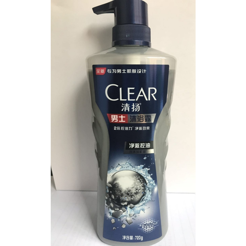 清扬(CLEAR) 男士沐浴露2倍控油力净澈劲爽净澈控油(含冰河矿泥)720g
