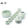 鼎亨汝窑功夫茶具套装 汝瓷紫砂冰裂茶杯开片陶瓷礼品整套送礼