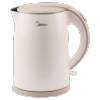 美的(Midea)电热水MK-H415E2J壶家用304不锈钢1.5L烧水壶电水壶双层防烫宿舍办公烧开水壶1.5L