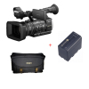 索尼(SONY)HXR-NX3新型专业手持式存储卡高清摄录一体机套餐(含索尼F970电池+包)