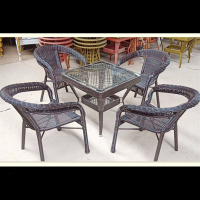 藤椅三件套阳台桌椅组合套件阿斯卡利藤编茶几五件套客厅靠背椅室外小圆桌