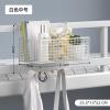 床头置物架收纳大学生宿舍神器床上住校上铺下铺女生寝室床边挂篮 静月白中号【碳钢烤漆/防生锈掉漆/环保无味】