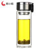 厨小姐双层茶水分离杯便携高硼硅玻璃杯350ml CXJ3609/个(颜色请备注)