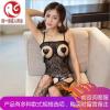 情趣丝袜极度诱惑超薄款开档免脱带日系渔网袜紧身连体衣女
