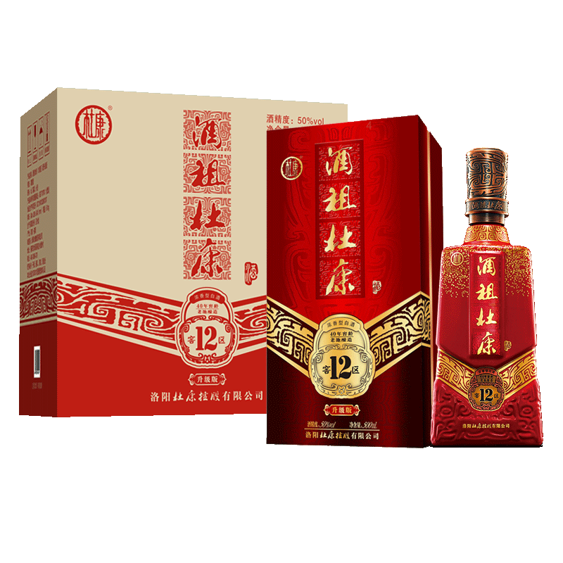 杜康酒祖12窖区40年窖龄 42度浓香型白酒 送礼自饮宴请 500ml*4整箱装(含礼品袋)