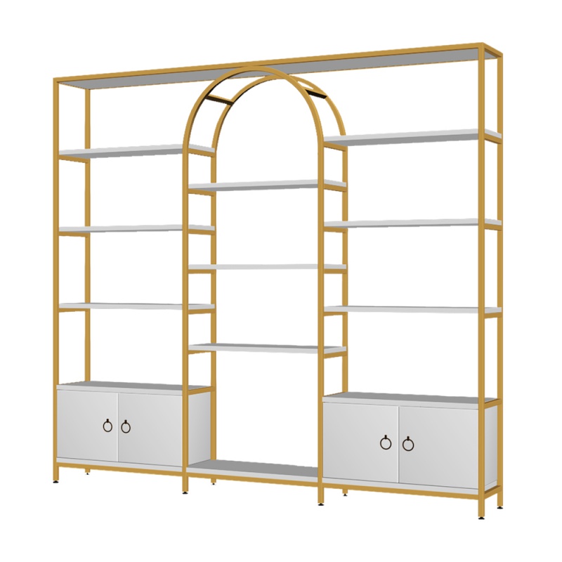 化妆品展示架院产品展示柜精品陈列架店铺置物货架饰品架多层 带柜长150*深30*高200cm