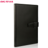 得力(deli)3335皮面记事本25K/114页 笔记本 扣带日记本子 办公用品 本册便签 笔记本/记事本