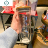 双层玻璃杯圣诞节杯子带木盖简约隔热大容量玻璃保温杯 封后