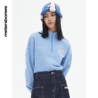 [1件5折价:79.5]美特斯邦威短款半高领套头卫衣女春季新款时尚休闲上衣