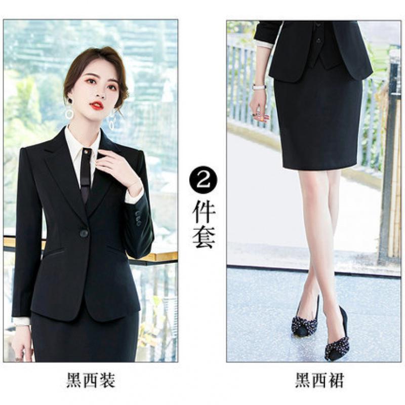 女春季新款时尚大学生面试西装外套韩版气质酒店工作服西服工装商务