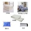 煊煜床上用品七件套(白)150*210/6斤被+120*210/5斤褥+三件套枕芯+蓝枕巾 套
