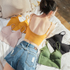 [99元5件]唐狮u型美背内衣女夏吊带背心式打底带胸垫抹胸内搭上衣文胸一体