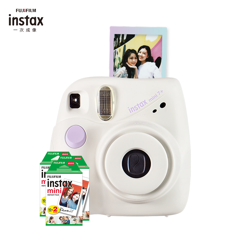 富士(FUJIFILM)INSTAX立拍立得 胶片相机 mini7c/s升级款 mini7+白色 套餐四(含60张相纸)