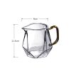 玻璃公道杯钻石型茶海加存公杯分茶器大号茶具高档透明通透茶漏杯 透明
