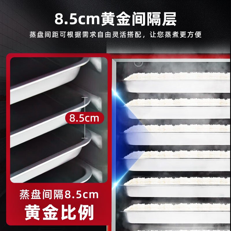 蒸饭柜定时款 商用电热蒸饭车电蒸箱热蒸柜蒸包炉食堂酒店单位学校防干烧ZG-DD-100 10盘