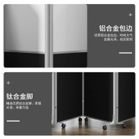 创世人 办公家具办公室移动屏风隔断墙活动屏风隔断可折叠推拉屏风全板式1米宽*2米高