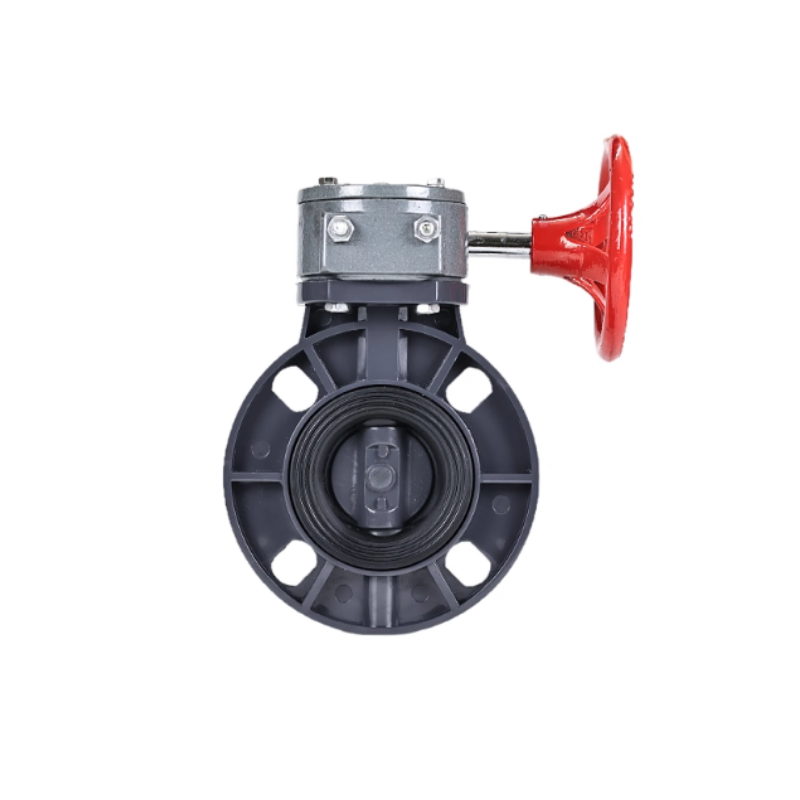 三佑 UPVC手柄蝶阀化工耐酸碱 DN65(内径75mm)4孔 PN16