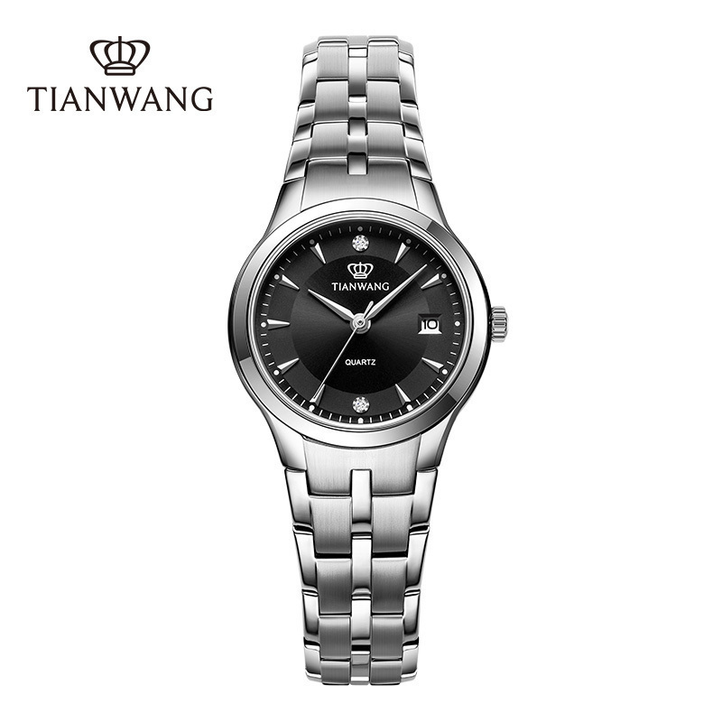 天王表(TIANWANG)手表女 休闲商务钢带石英表女士手表LS3626黑