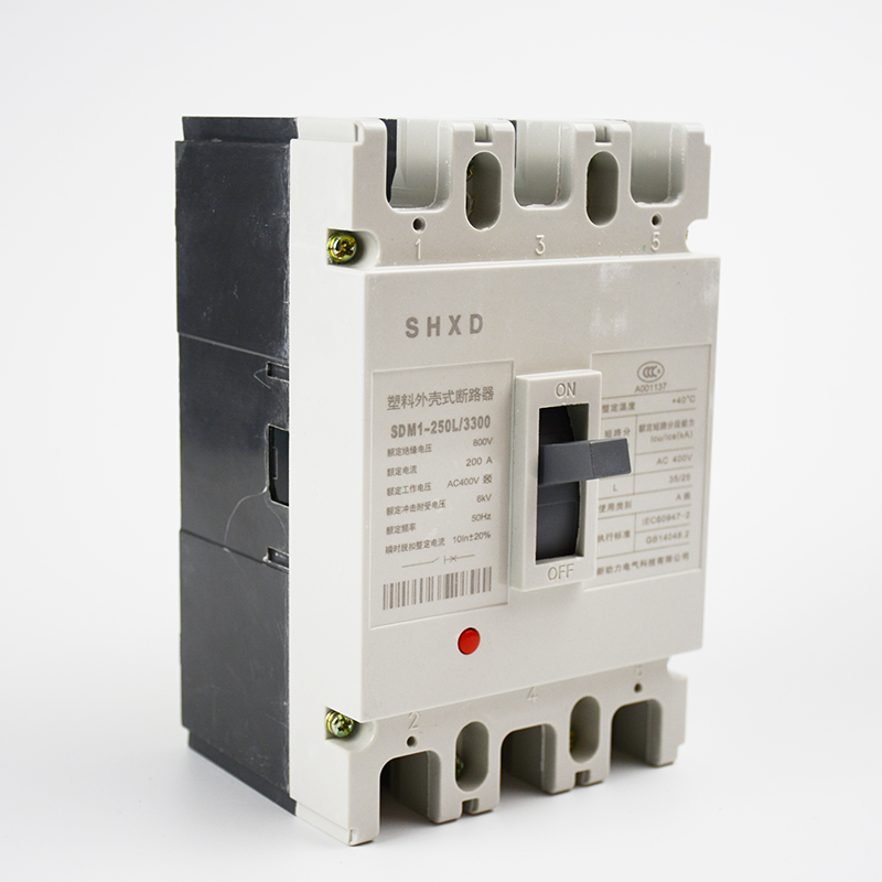 SHXD塑壳断路器(CM1) SDM1-125L-3300 50A塑料外壳式断路器 空气开关 漏电断路器开关
