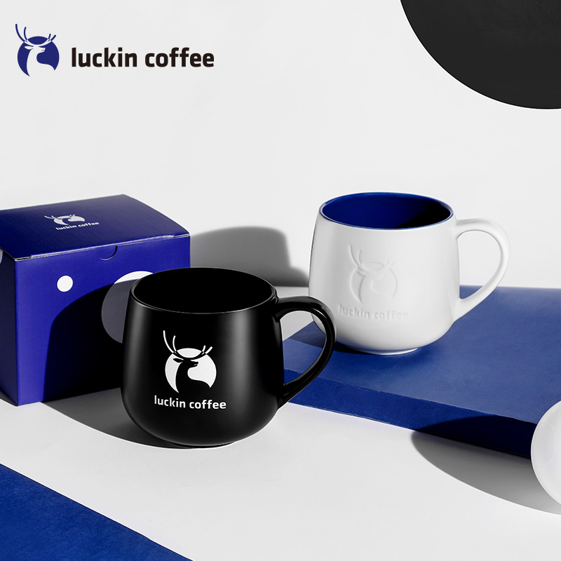 瑞幸咖啡（luckin coffee）经典幸运马克杯 大容量简约咖啡杯高清大图
