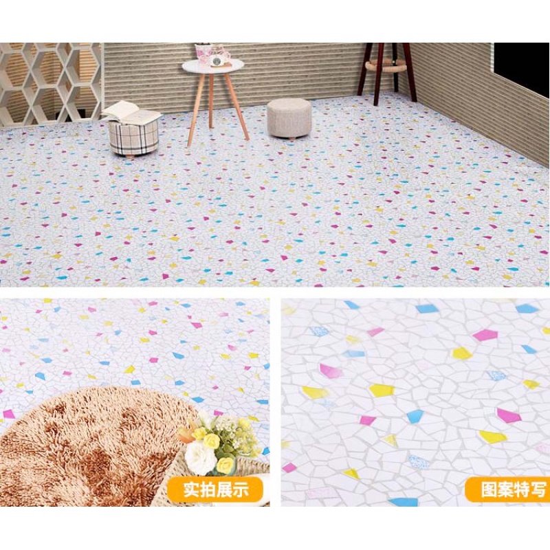 水泥地板贴 防水耐磨塑胶自粘地板贴纸家用PVC地板革翻新地胶环保壹德壹高清大图