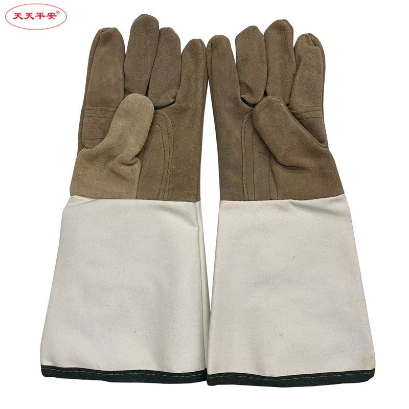 天天平安电焊手套焊工手套 双层帆布面
