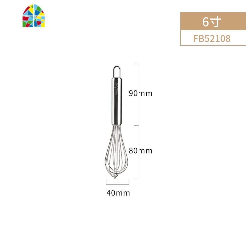 手动打蛋器 304不锈钢搅拌棒加长手柄奶油鸡蛋打发烘焙工具 FENGHOU 9寸/FB52107