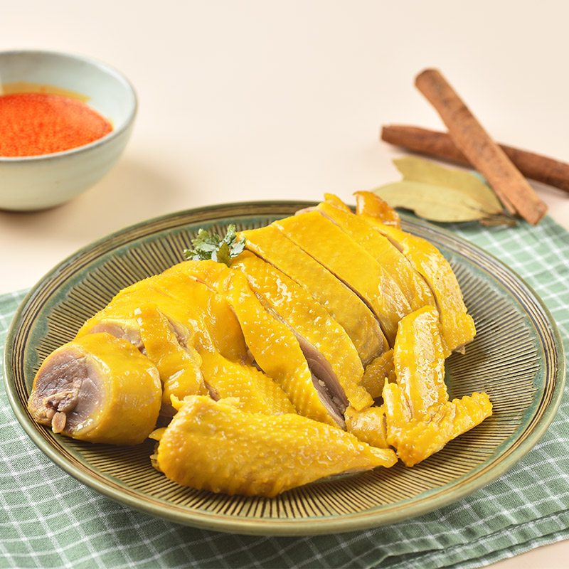 桂花鸭 桂花农场水晶鸡400g盐焗鸡手撕鸡半只配辣油鸡肉熟食卤味休闲小吃高清大图