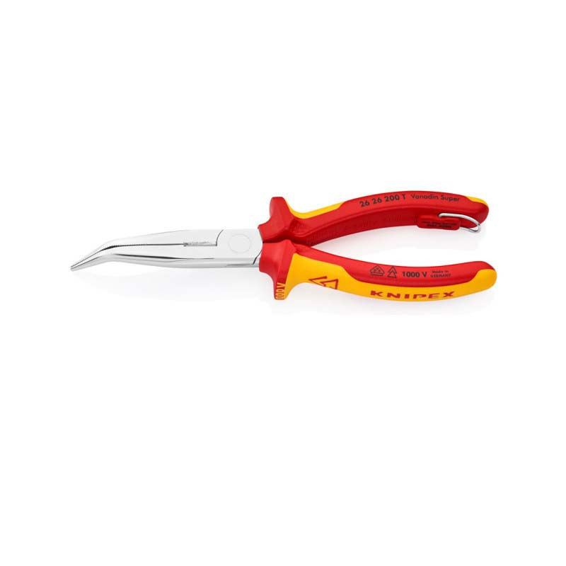 凯尼派克(KNIPEX) 防坠落工具绝缘系列尖嘴钳 弯嘴 2626200T 货期8周