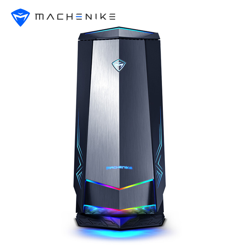 MACHENIKE机械师曙光F117-D吃鸡游戏台式机电脑电竞主机赛博朋克办公RGB灯箱送鼠标(10代i7-10700 16GB 256GB+1TB RTX2060 6G独显)高清大图