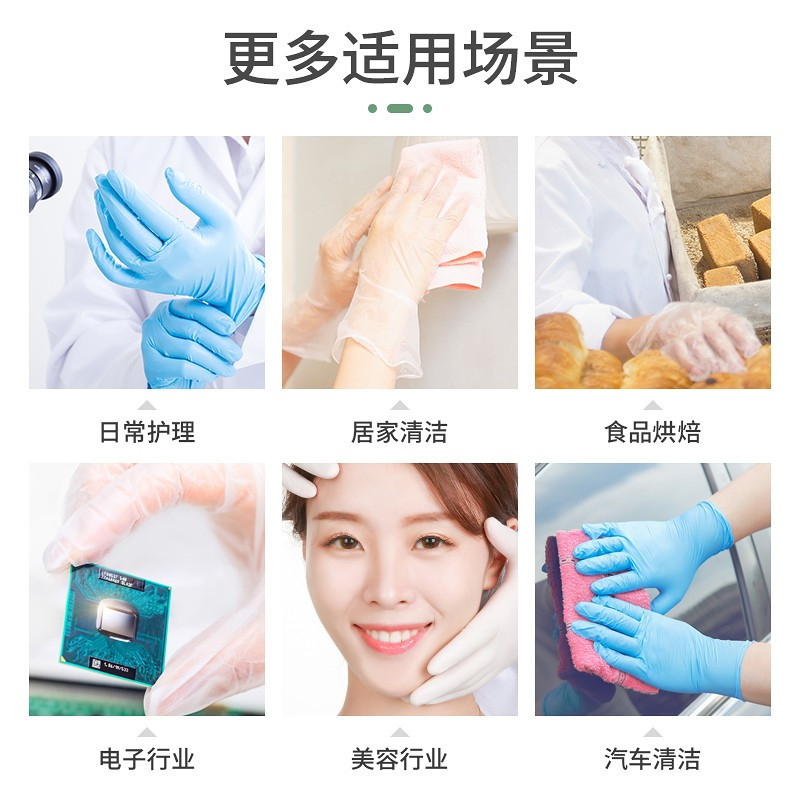 蓝帆 一次性使用医用丁腈检查手套无粉灭菌款蓝色丁晴手套M码2000只箱装 200只*10盒/箱