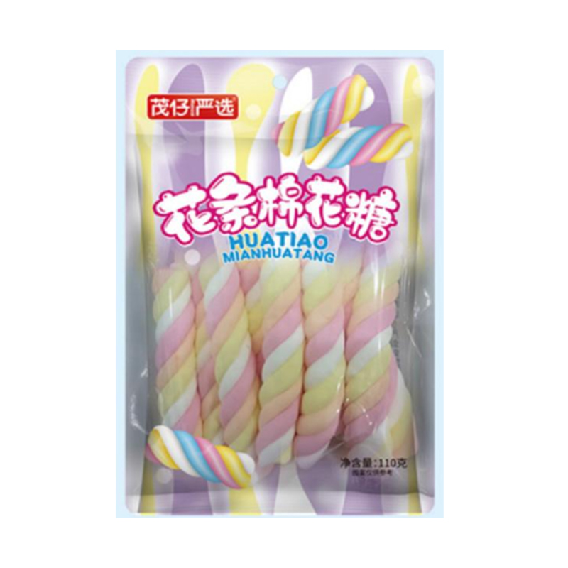 茂仔严选110g花条棉花糖*1袋