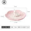 敬平(JING PING)白菜陶瓷餐具套装儿童可爱韩式 家用碗盘个性日式卡通吃饭碗碟子 带兔粉色白菜盘