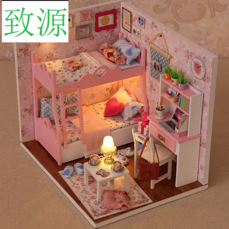 芭比娃娃屋小屋女孩儿童玩具过家家拼装房子别