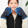 [5-10岁可戴]儿童滑雪手套防水男童女童学生加厚保暖加冬季手套 儿童款-星心黑蓝 均码(5-12岁)